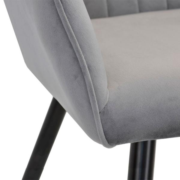 Scaun de bucătărie DecoPrim Iris Stofă/ Gray Black photo 5