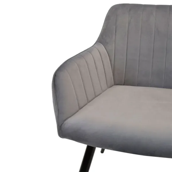 Scaun de bucătărie DecoPrim Iris Stofă/ Gray Black photo 6