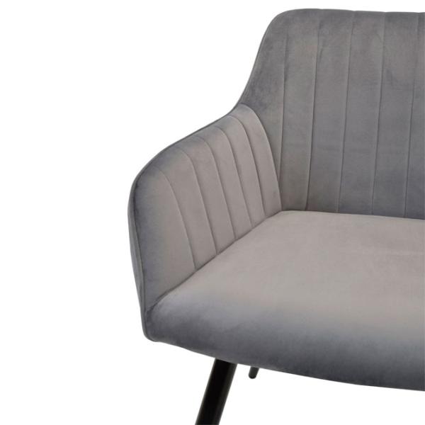Scaun de bucătărie DecoPrim Iris Stofă/ Gray Black photo 6