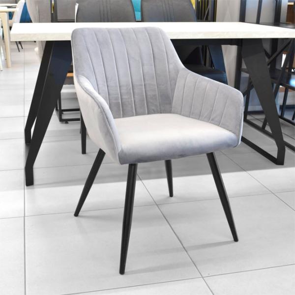 Scaun de bucătărie DecoPrim Iris Stofă/ Gray Black photo 7