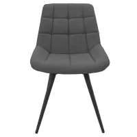 Scaun de bucătărie DecoPrim Nicole Piele artificială/ Gray photo 2