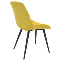 Scaun de bucătărie DecoPrim Nicole Stofă/ Yellow photo 2
