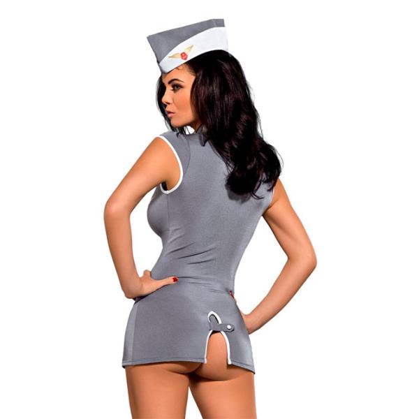 Комплект нижнего белья Obsessive Erotic Stewardess (S/ M) Серый photo 2 Комплект нижнего белья Obsessive Erotic Stewardess (S/ M) Серый photo 2