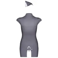 Set lengerie Obsessive Erotic Stewardess (S/ M) Gray photo 4