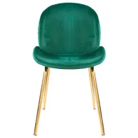 Scaun de bucătărie DecoPrim Roxy Stofă/ Green Gold photo 2