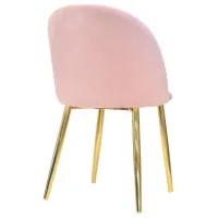 Scaun de bucătărie DecoPrim Maya Stofă/ Pink Gold photo 2