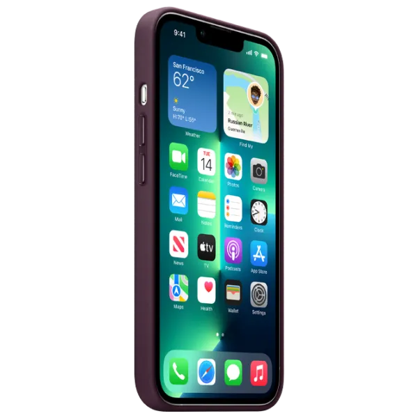 Husă pentru smartphone Apple iPhone 13 Pro Apple/ Back/ Piele/ Dark Cherry photo 2 Husă pentru smartphone Apple iPhone 13 Pro Apple/ Back/ Piele/ Dark Cherry photo 2