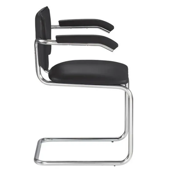 Scaun de birou Nowy Styl Sylwia Arm Chrome Piele artificială/ Black photo 3