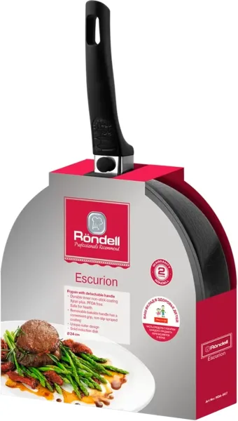 Сковорода Rondell Escurion RDA-867 Классический / 24 см / Черный photo 5