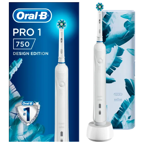 Зубная электрощетка Braun PRO 750 Cross Action 3D/ Белый photo 3 Зубная электрощетка Braun PRO 750 Cross Action 3D/ Белый photo 3