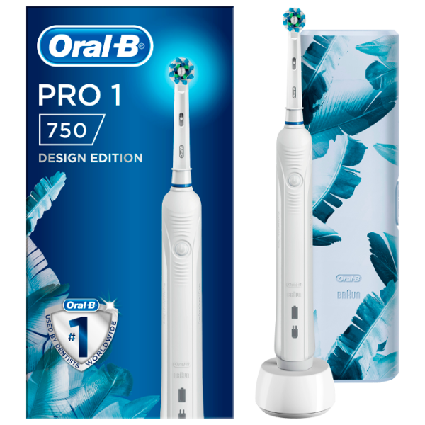 Зубная электрощетка Braun PRO 750 Cross Action 3D/ Белый photo 3 Зубная электрощетка Braun PRO 750 Cross Action 3D/ Белый photo 3