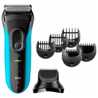 Aparat de ras electric Braun Series 3 3010bt Wet&Dry Black Blue Black photo 2