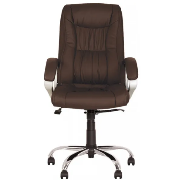 Fotoliu de birou Nowy Styl Elly Chrome Piele artificială/ Brown photo 2