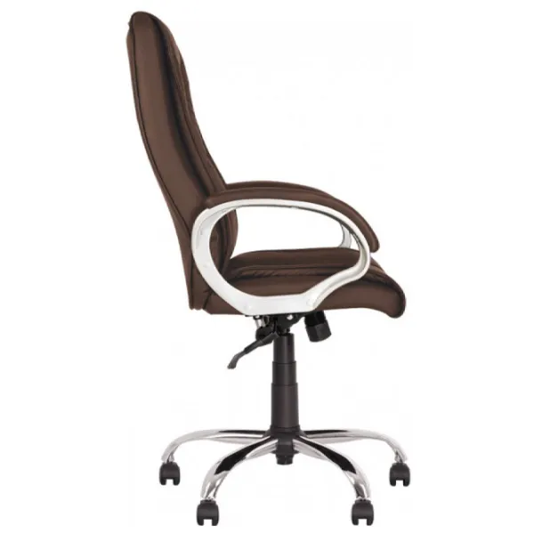 Fotoliu de birou Nowy Styl Elly Chrome Piele artificială/ Brown photo 3