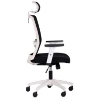 Fotoliu de birou AMF URAN HR Stofă/ White Black photo 2