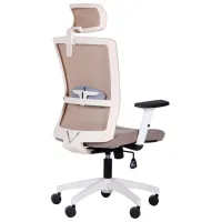 Fotoliu de birou AMF URAN HR Stofă/ White Beige photo 2