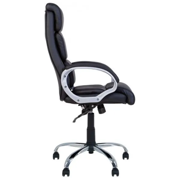 Fotoliu de birou Nowy Styl Delta Chrome Piele artificială/ Black photo 3