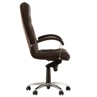 Fotoliu de birou Nowy Styl Cuba Steel LE-K Piele artificială/ Brown photo 3