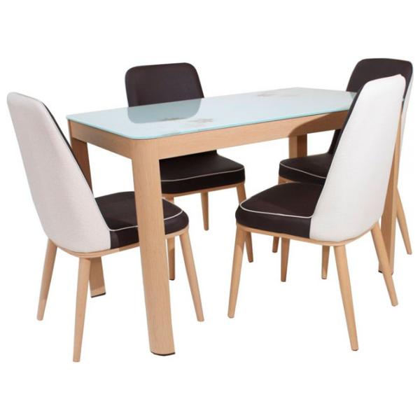 Masă de bucătărie DecoPrim Sonoma Sticlă/ Beige photo 3