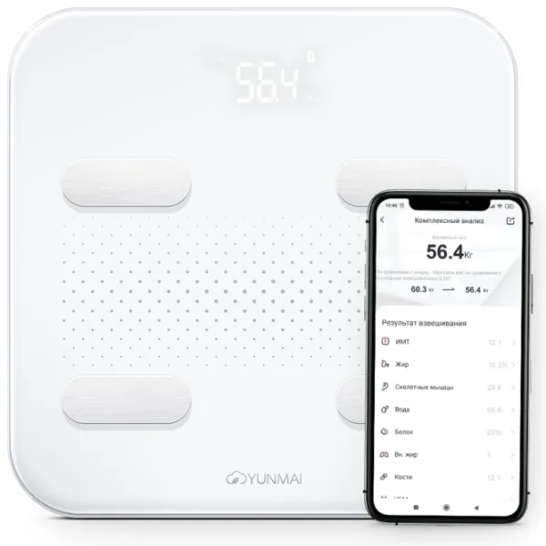Cântar de podea Yunmai S (M1805) 150 kg/ White photo 3