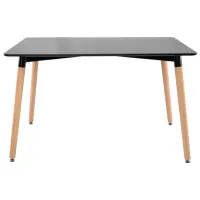 Masă de bucătărie DecoPrim DT-01 MDF/ Black photo 2