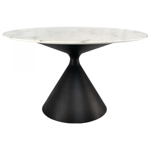 Masă de bucătărie DecoPrim Rondo T-1038 Ceramică/ White photo 2