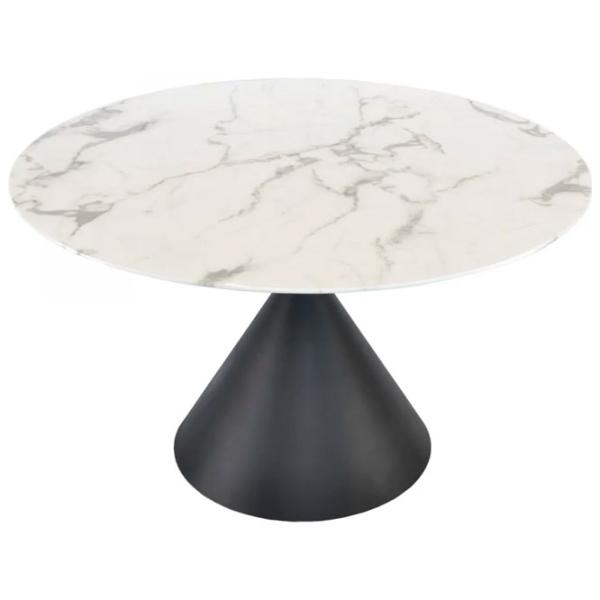 Masă de bucătărie DecoPrim Rondo T-1038 Ceramică/ White photo 3