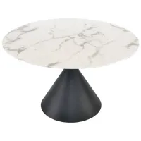 Masă de bucătărie DecoPrim Rondo T-1038 Ceramică/ White photo 3