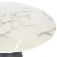 Masă de bucătărie DecoPrim Rondo T-1038 Ceramică/ White photo 4