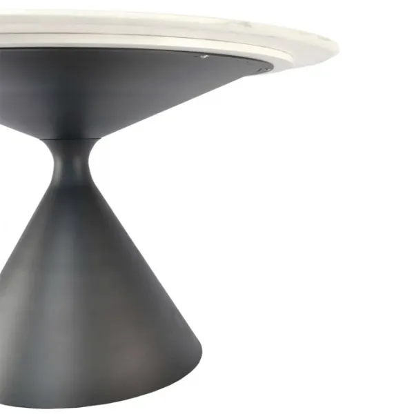 Masă de bucătărie DecoPrim Rondo T-1038 Ceramică/ White photo 5