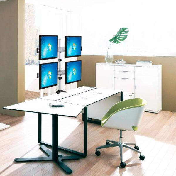 Suport pentru monitor Reflecta PLANO Desk 23-1010Q VESA 100 x 100 mm/ Silver photo 2