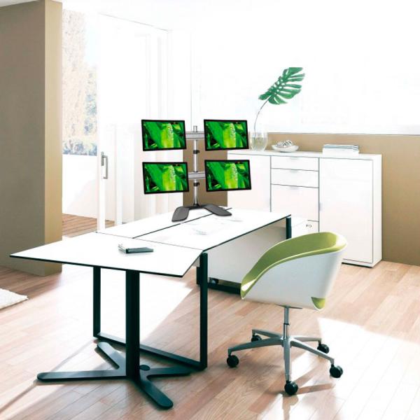 Suport pentru monitor Reflecta PLANO DeskStand 23-1010 Q VESA 100 x 100 mm/ Silver photo 2