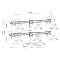 Suport pentru monitor Reflecta PLANO DeskStand 23-1010 S VESA 100 x 100 mm/ Silver photo 2