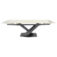 Masă de bucătărie extensibilă DecoPrim Lana LKT1029 Ceramică/ White photo 3