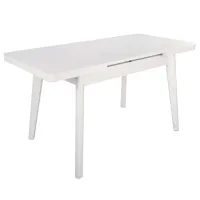 Masă de bucătărie extensibilă DecoPrim MG-A044 Lemn, sticlă/ White photo 2