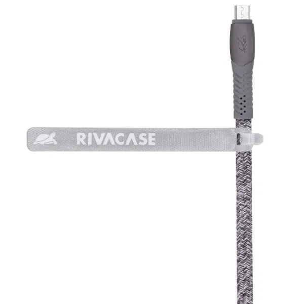 Кабель для телефона PS6100 RivaCase USB Type-A + microUSB 1.2 м/ Серый photo 2