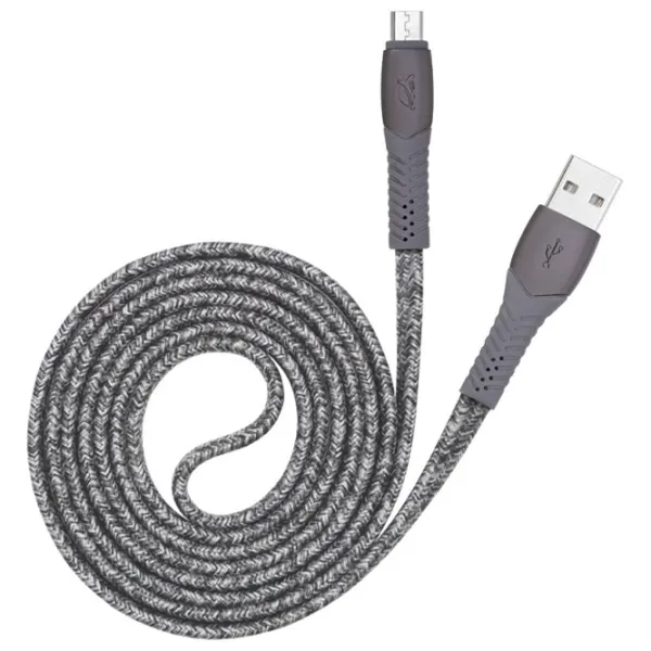Кабель для телефона PS6100 RivaCase USB Type-A + microUSB 1.2 м/ Серый photo 3