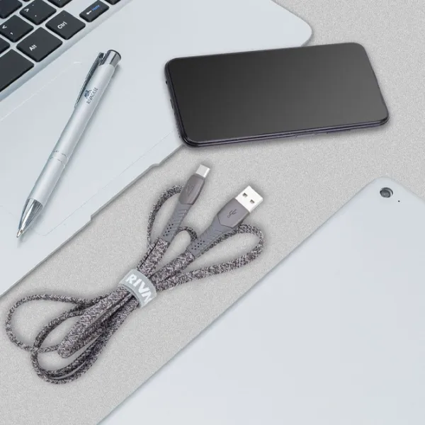 Кабель для телефона PS6100 RivaCase USB Type-A + microUSB 1.2 м/ Серый photo 5