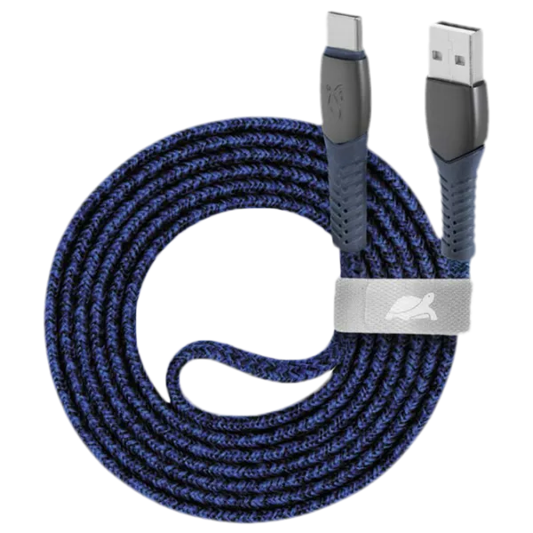 Кабель для телефона PS6102 RivaCase USB Type-A + USB Type-C 1.2 м/ Синий photo 2