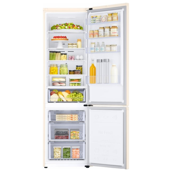Frigider Samsung RB38T600FEL/UA cu congelator jos 390 l / 203 cm / Beige photo 6