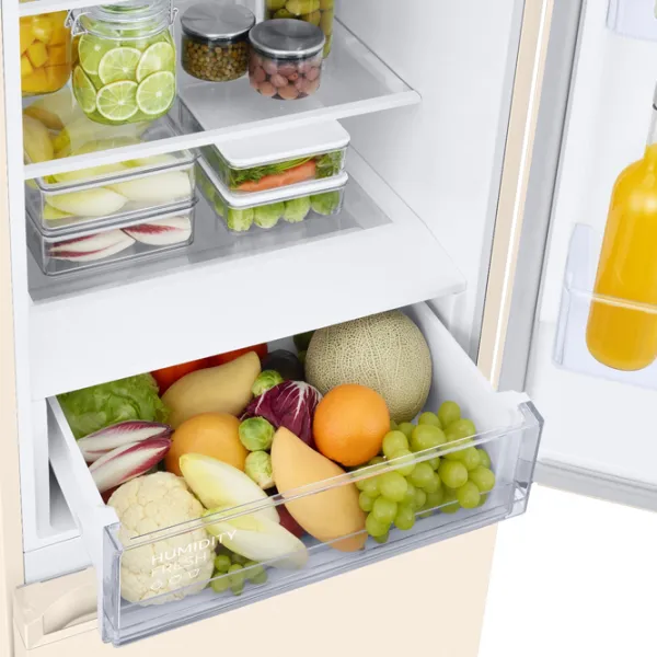 Frigider Samsung RB38T600FEL/UA cu congelator jos 390 l / 203 cm / Beige photo 7