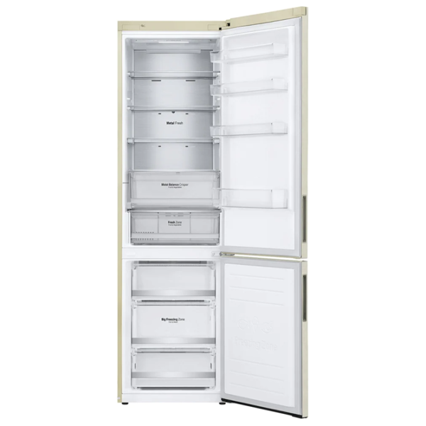 Frigider LG GA-B509CETL cu congelator jos 384 l / 203 cm / Beige photo 3