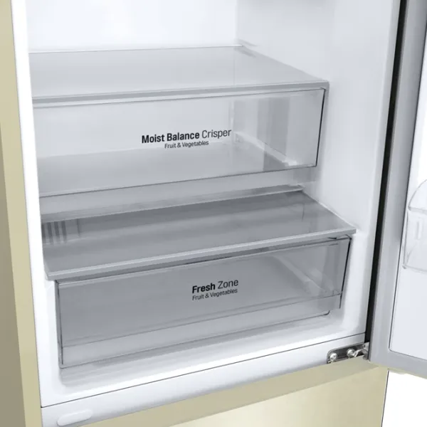 Frigider LG GA-B509CETL cu congelator jos 384 l / 203 cm / Beige photo 5