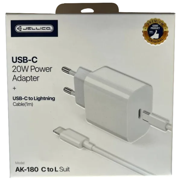 Сетевое зарядное устройство Jellico AK180 USB Type-C/ Lightning photo 4