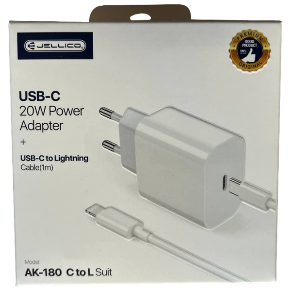 Сетевое зарядное устройство Jellico AK180 USB Type-C/ Lightning photo 4