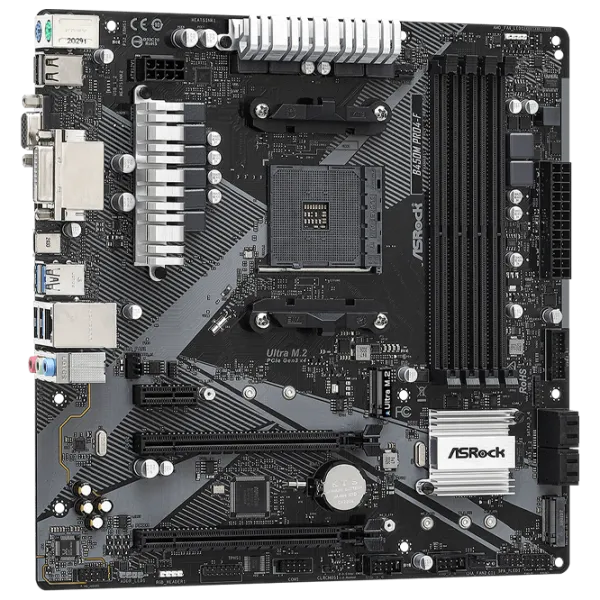 Placă de bază ASRock B450M PRO4-F R2.0 mATX/ B450 photo 3