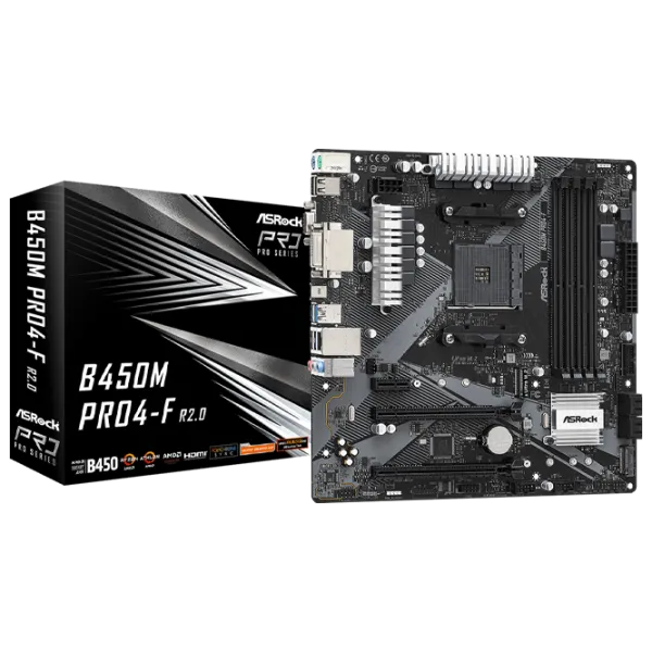 Placă de bază ASRock B450M PRO4-F R2.0 mATX/ B450 photo 5