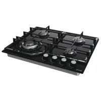Plită încorporabilă pe gaz Gorenje GTW 641 KB Sticlă călită / Black photo 3