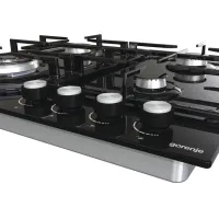 Plită încorporabilă pe gaz Gorenje GTW 641 KB Sticlă călită / Black photo 5