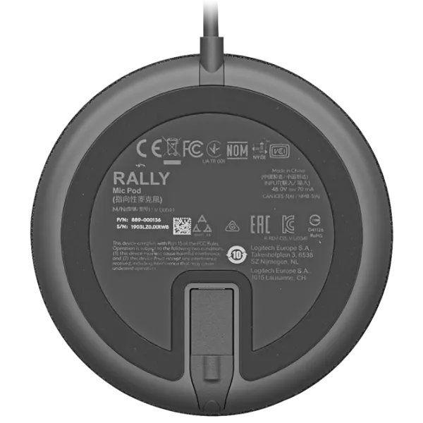 Микрофон Logitech Rally Mic Pod Черный photo 3